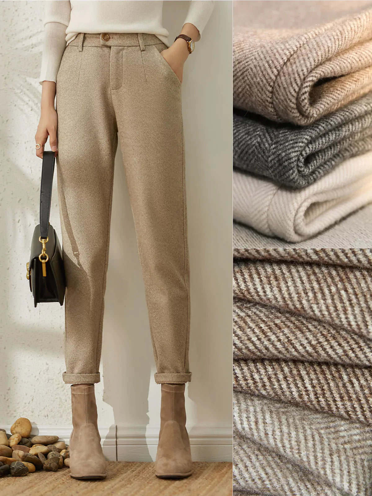 Herringbone Pencil Pants