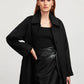 Loose wool coat with belt