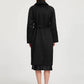 Loose wool coat with belt