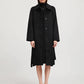 Loose wool coat with belt