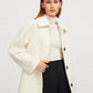 Loose wool coat with belt