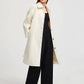 Loose wool coat with belt