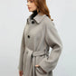 Loose wool coat with belt